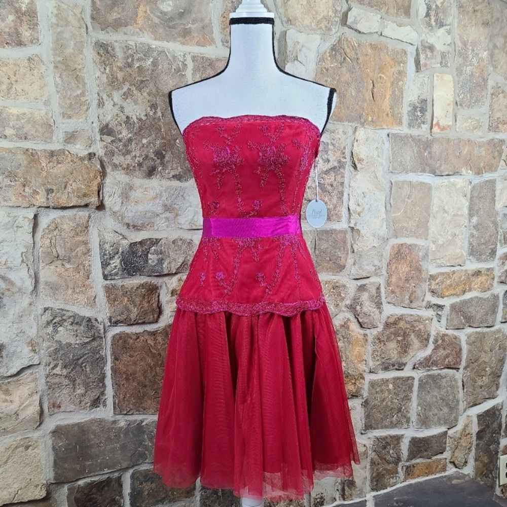 NWT Pearl Georgina Chapman 6 Lace Tulle Dress